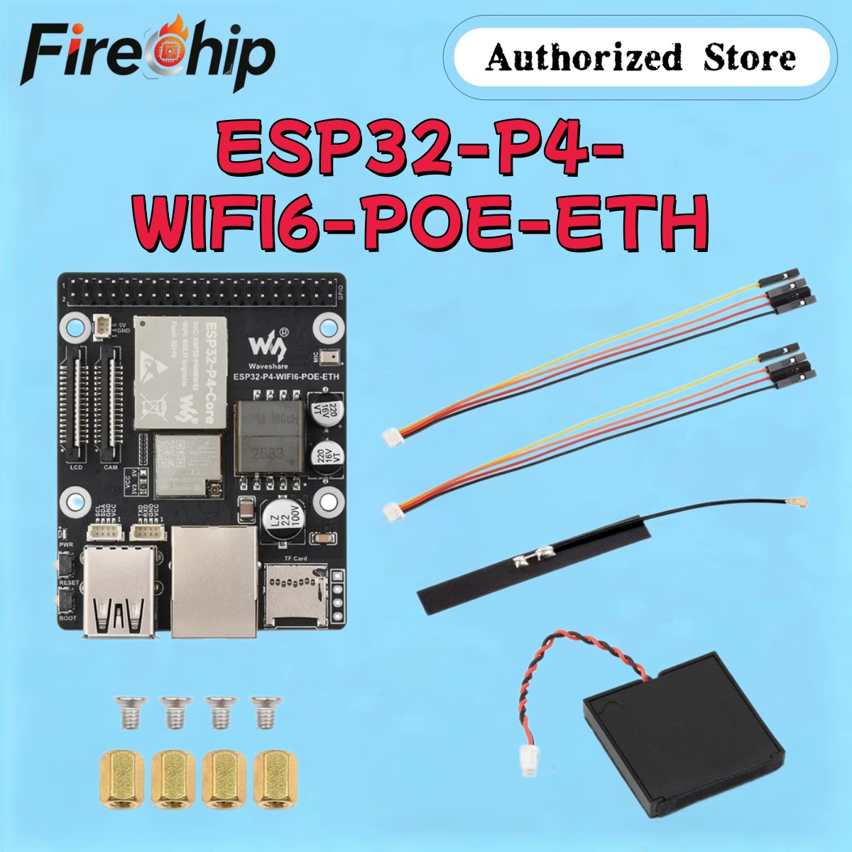 Esp32 C6 - FireChip Waveshare ESP32-P4-WIFI6-POE-ETH High-Performance Development Board,Based