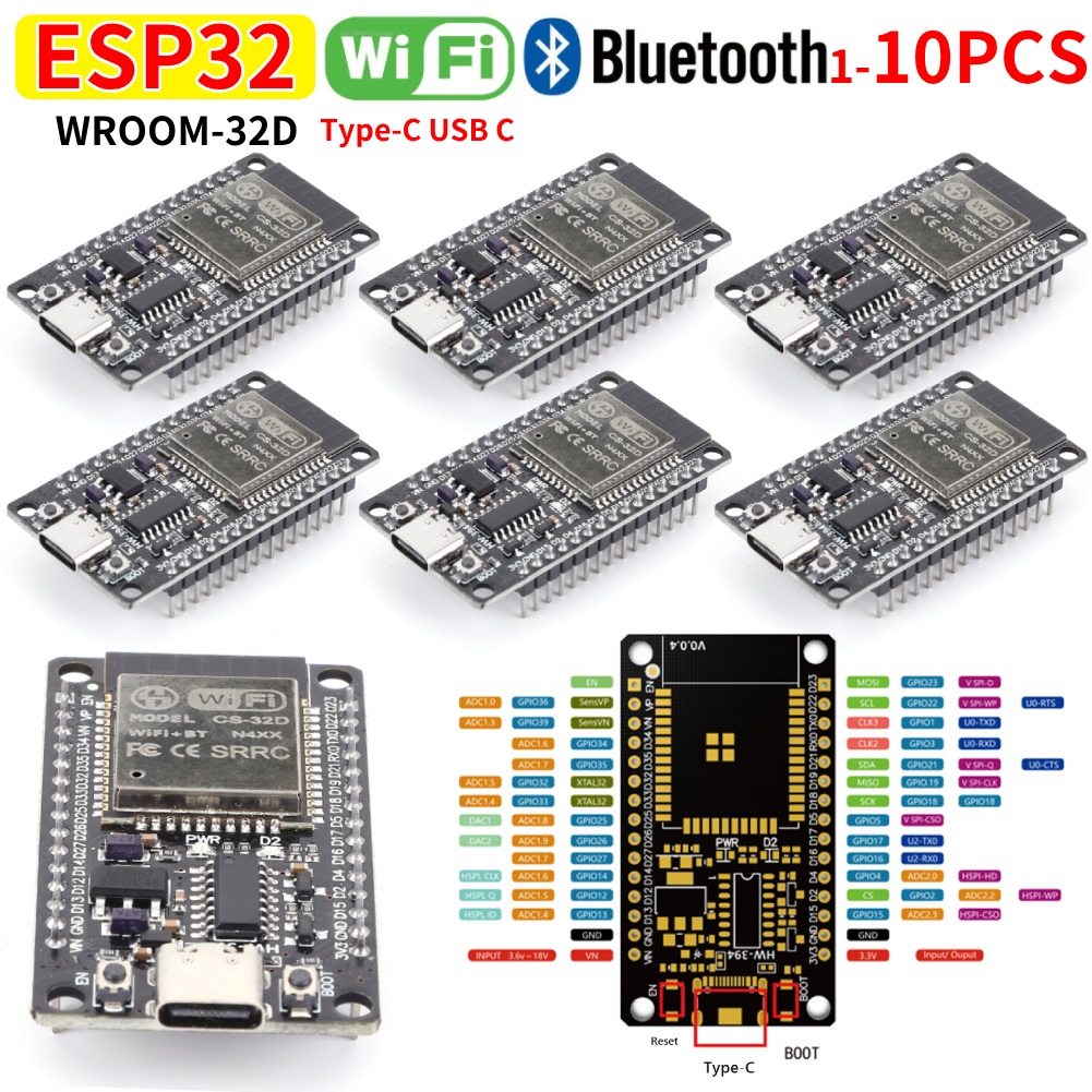 Esp32 Wifi Bluetooth Module - Development Board Module WiFi+Bluetooth-compatible ESP32 WROOM-32D