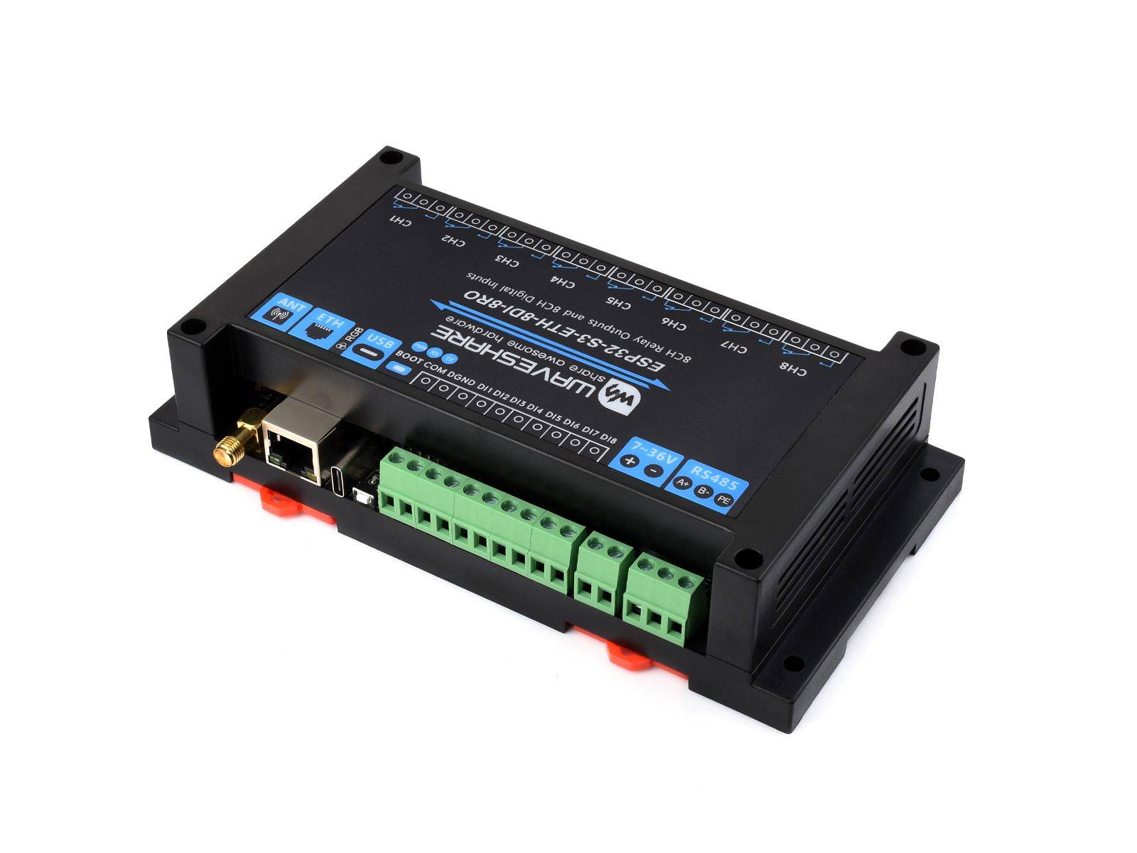 Waveshare Industrial 8-Channel - Esp32 S3 recension och pris