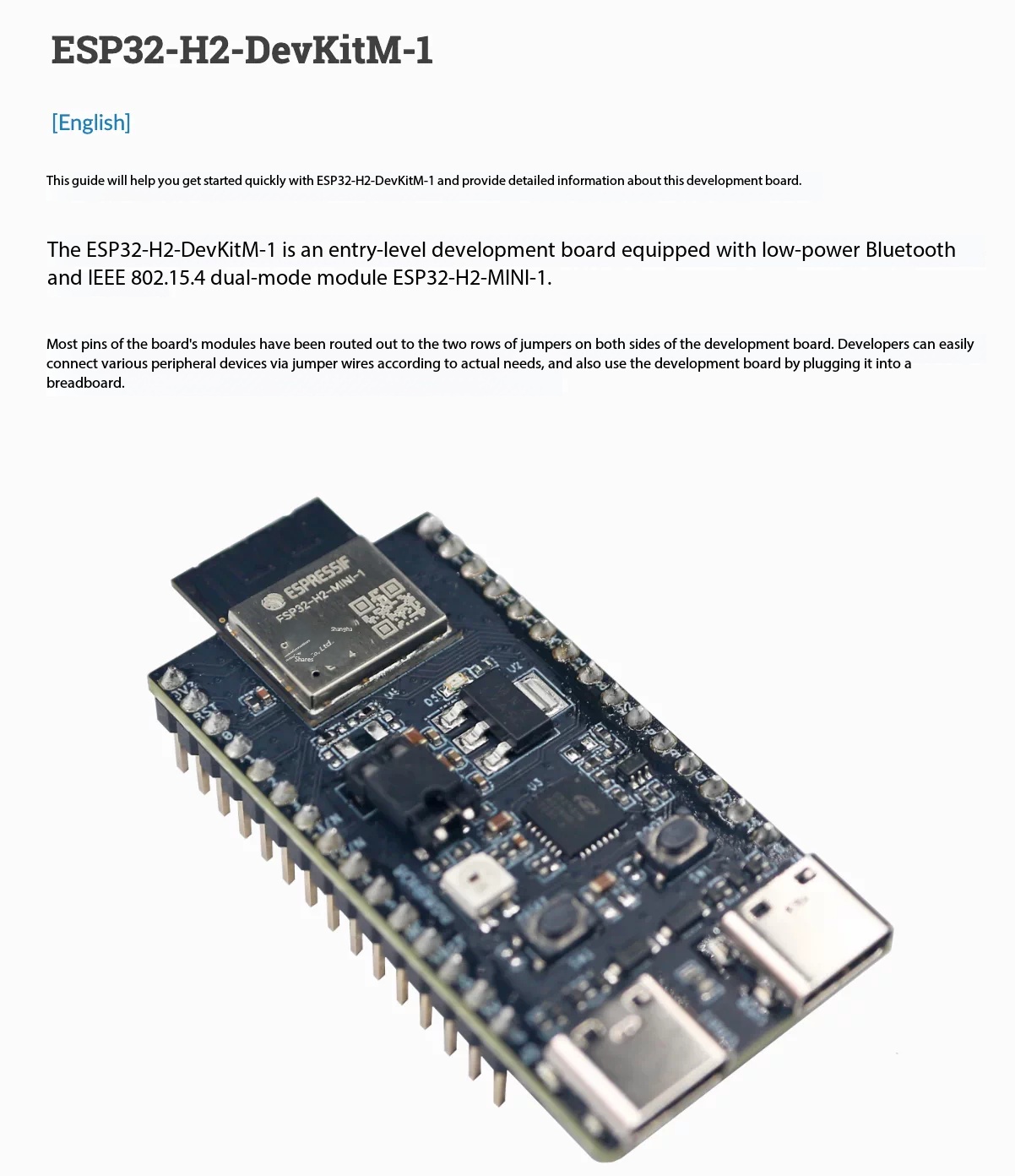 Espressif ESP32-H2-DevKitM-1 8 - Esp32 H2 recension och pris