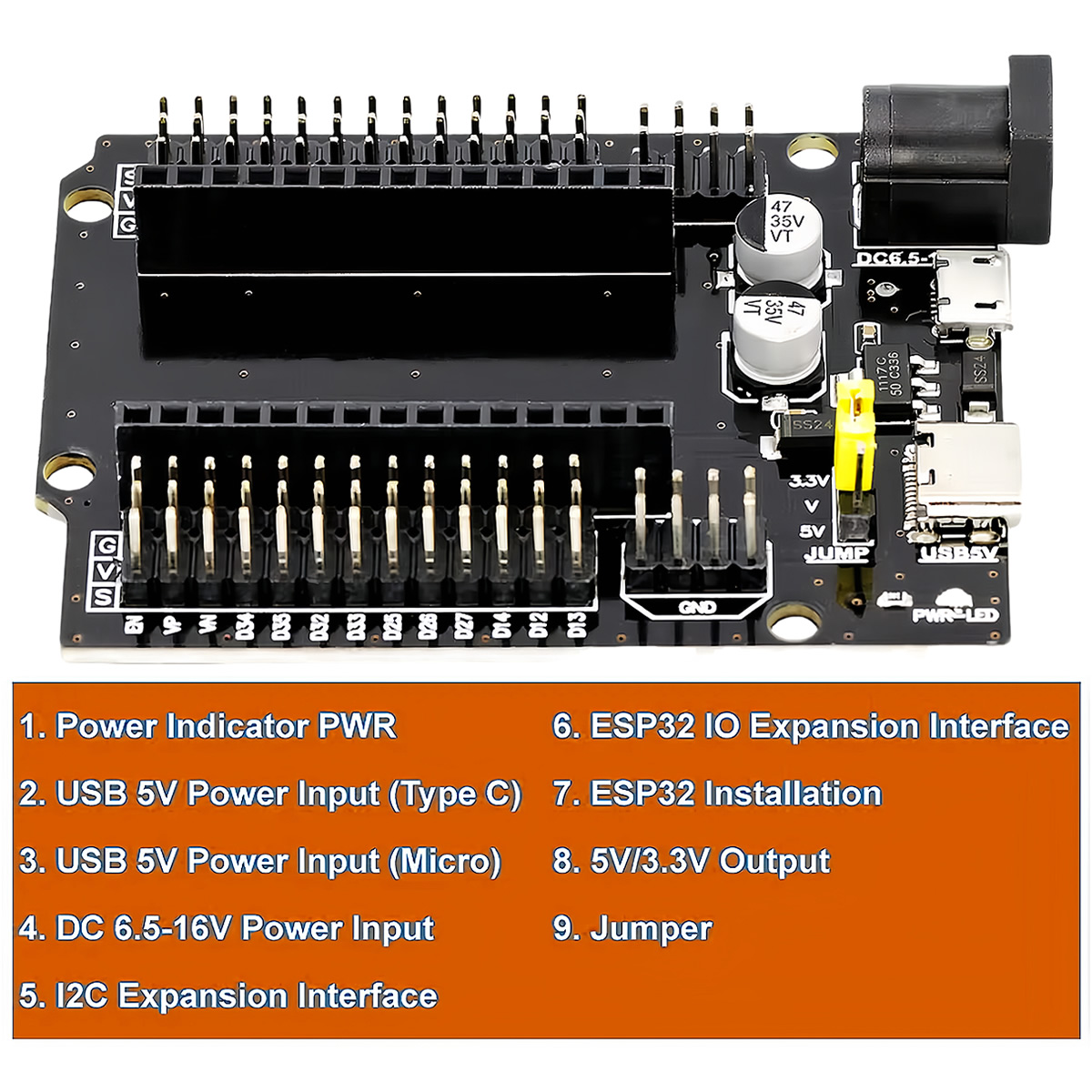 ESP32-WROOM-32 Expansion Devel - Esp32 Devkit recension och pris