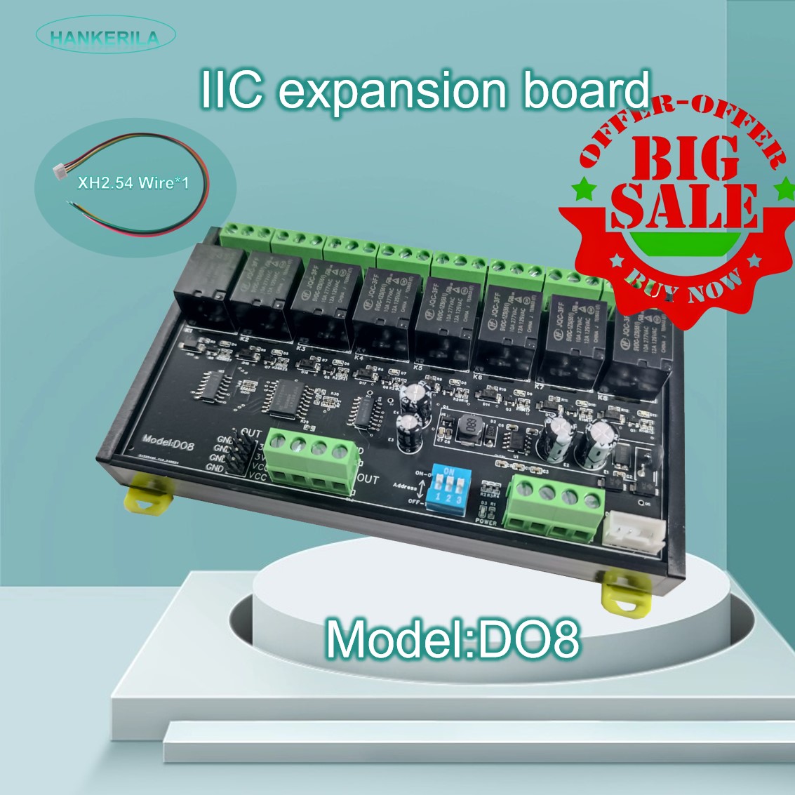 I2C extension Relay Board DO8  - Espressif Esp32 recension och pris