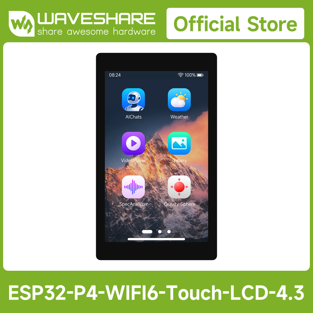 Waveshare ESP32-P4-WIFI6 4.3in - Esp32 Development Board recension och pris