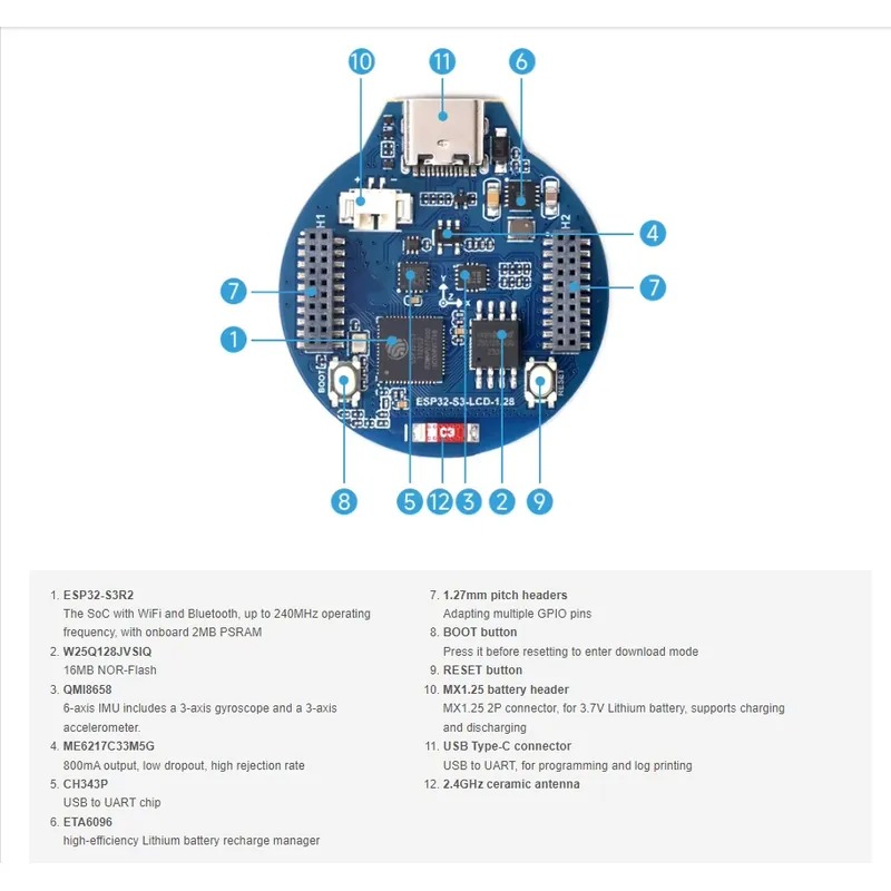 ESP32-S3 LCD development board - Esp32 recension och pris